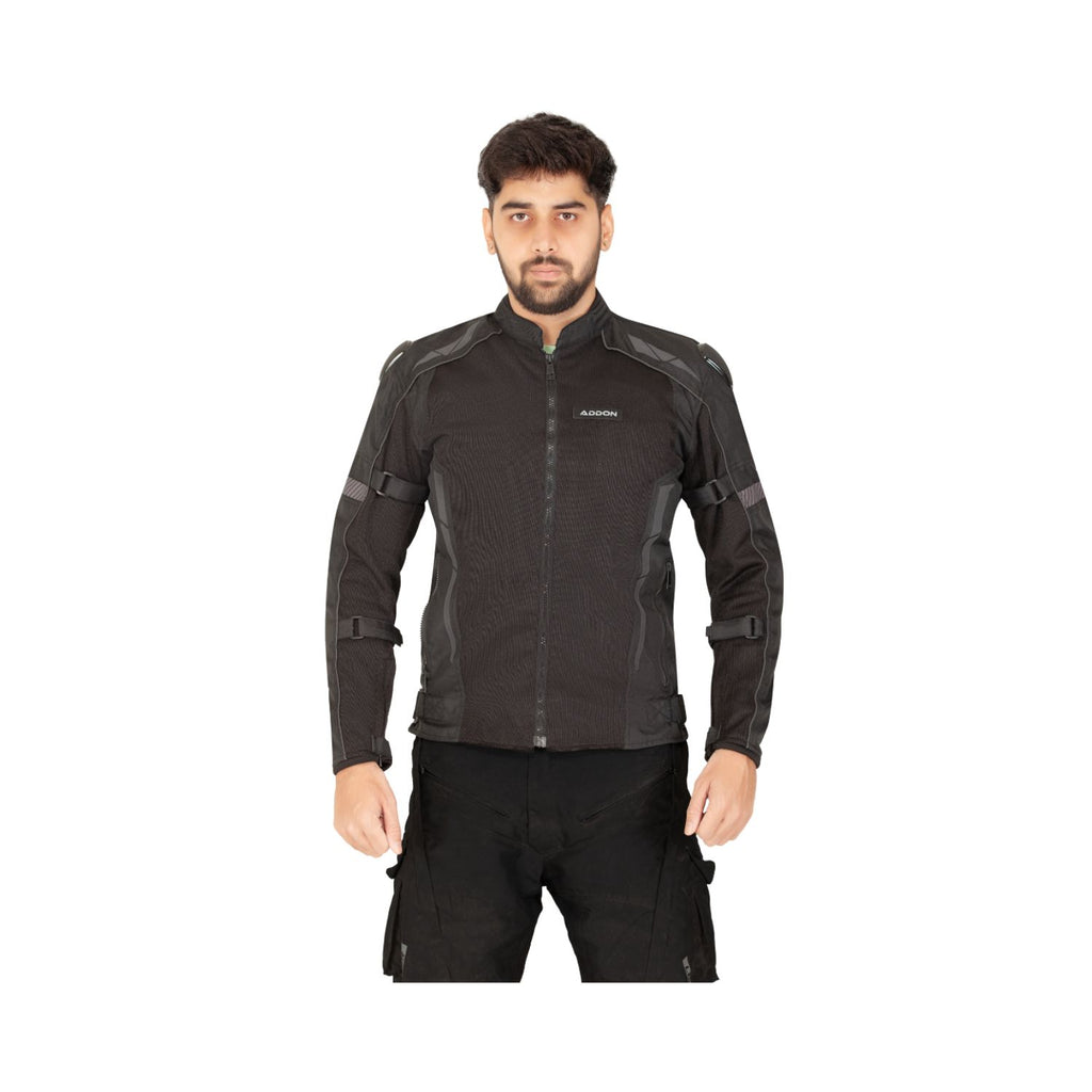 L2 Addon Pro Herrenjacke schwarz mit Frontreißverschluss