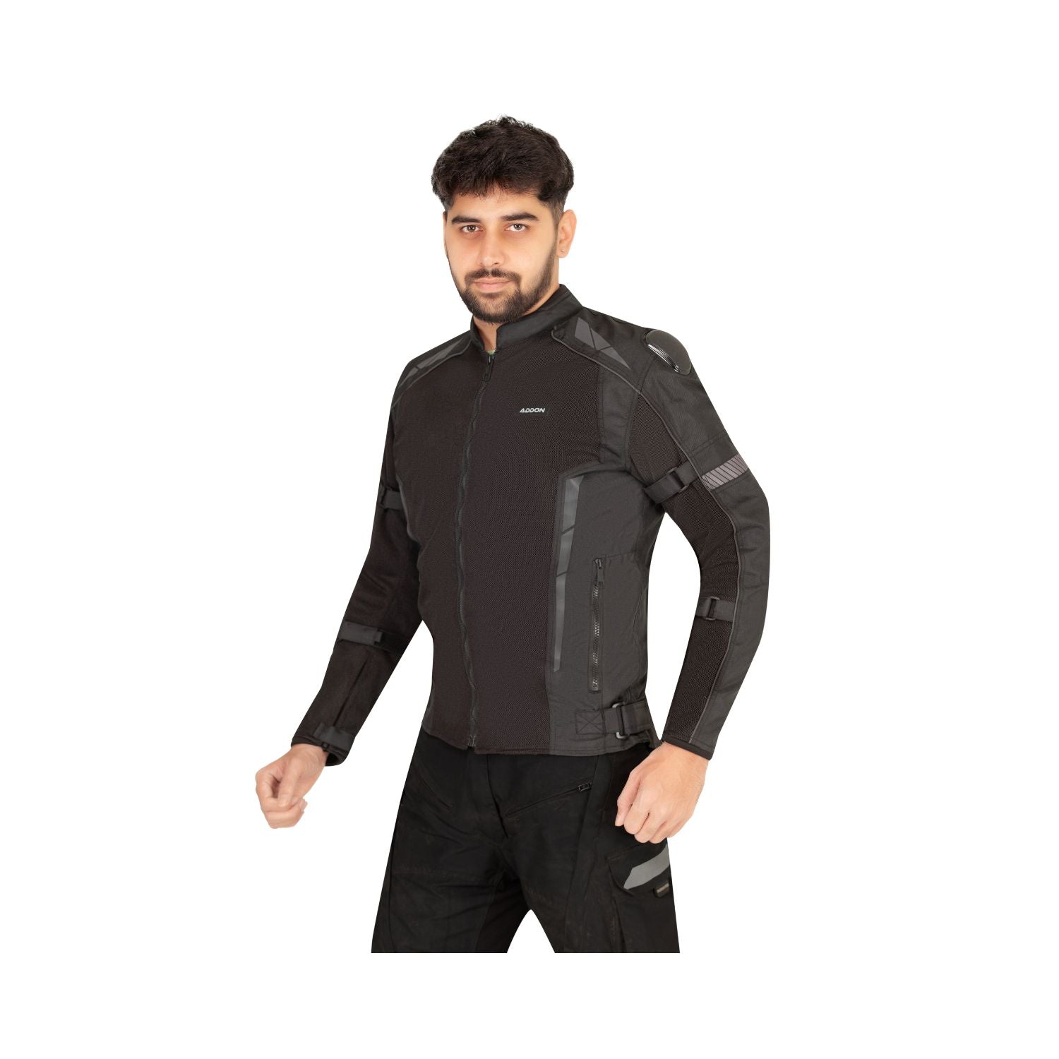 L2 Addon Pro Herrenjacke schwarz, Ärmel- und Seitenpanels mit Taschen