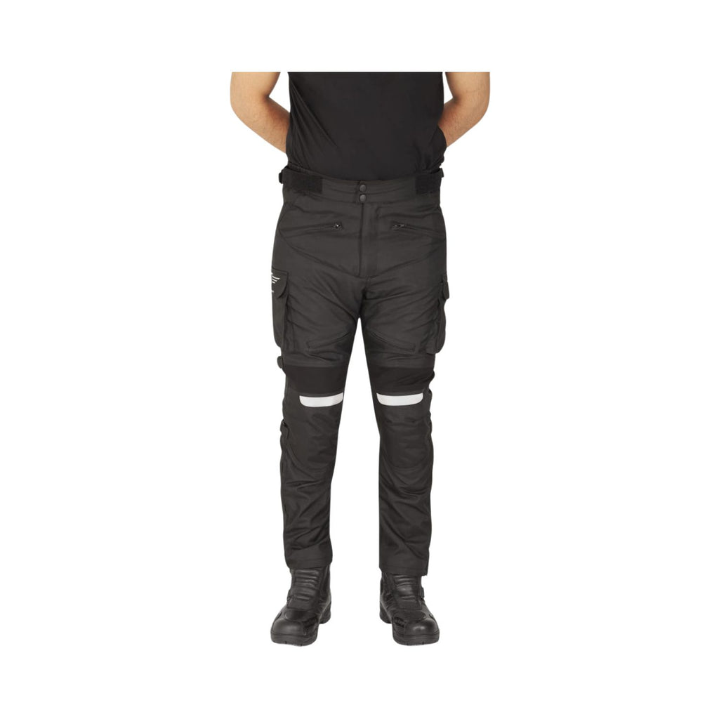 Black riding pants with tailbone protector, 2-layer design, front cargo pockets