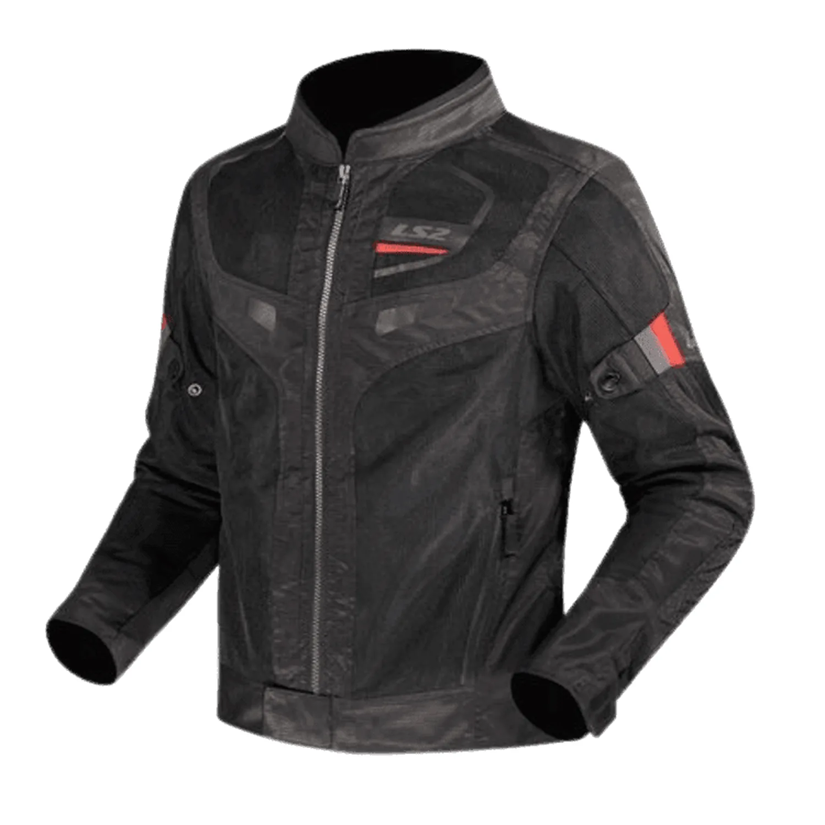 LS2 Garda Air Riding Jacket in black red, view 1