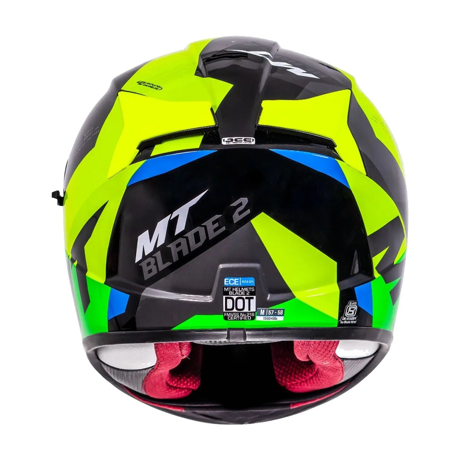 MT Blade 2 SV Fade Helmet in gloss fluo yellow, view 2
