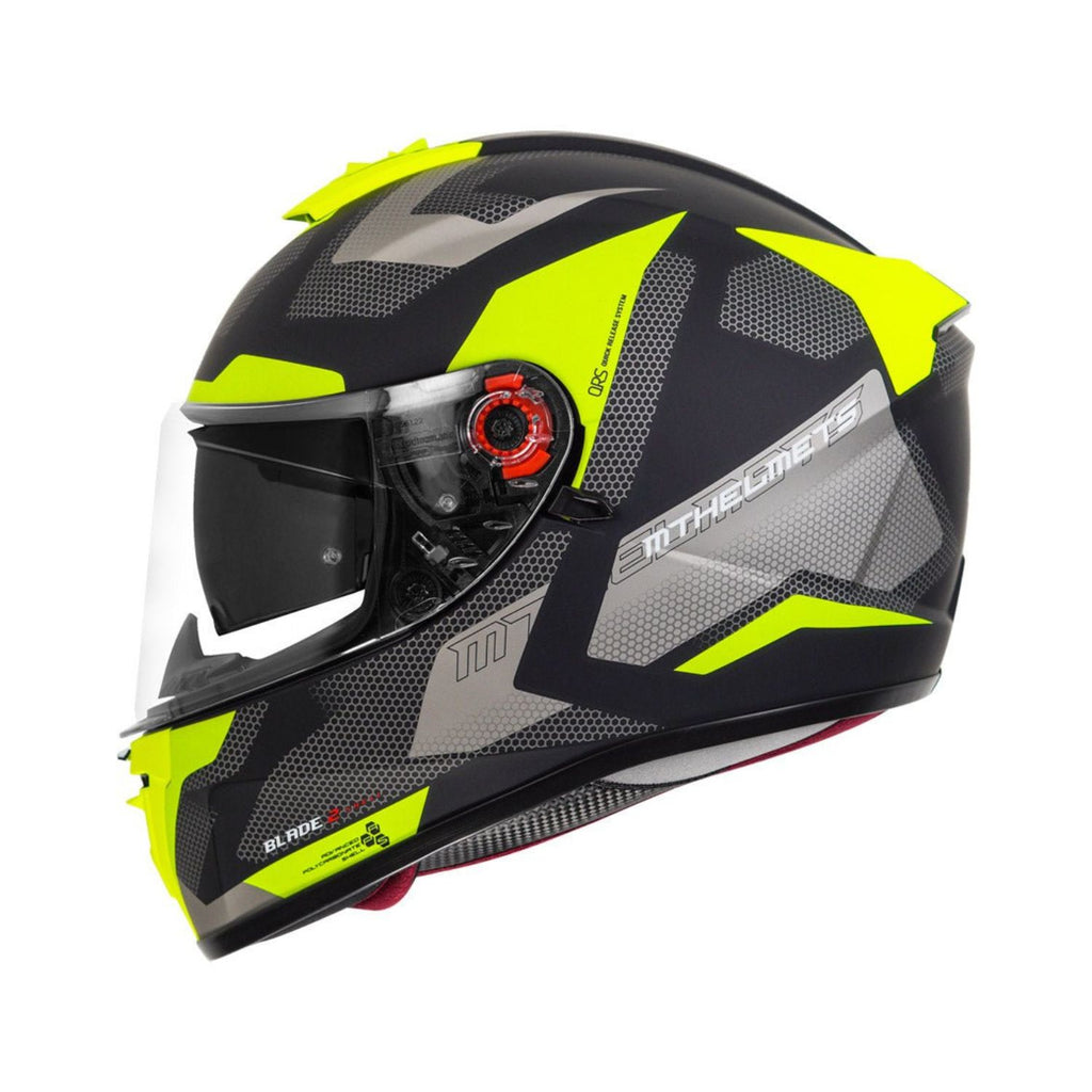 MT Blade2 SV Finishline Helmet (Matt FL Yellow)