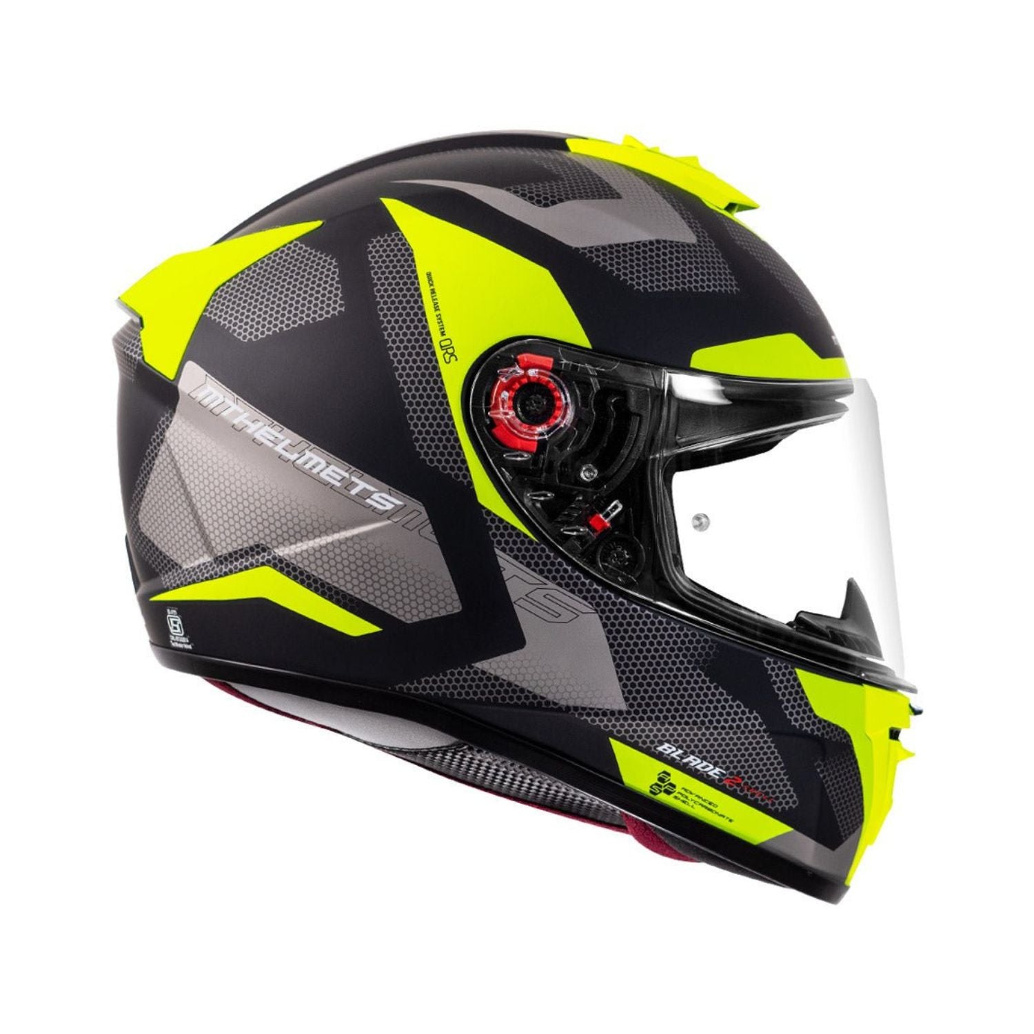 MT Blade2 SV Finishline Helmet (Matt FL Yellow)