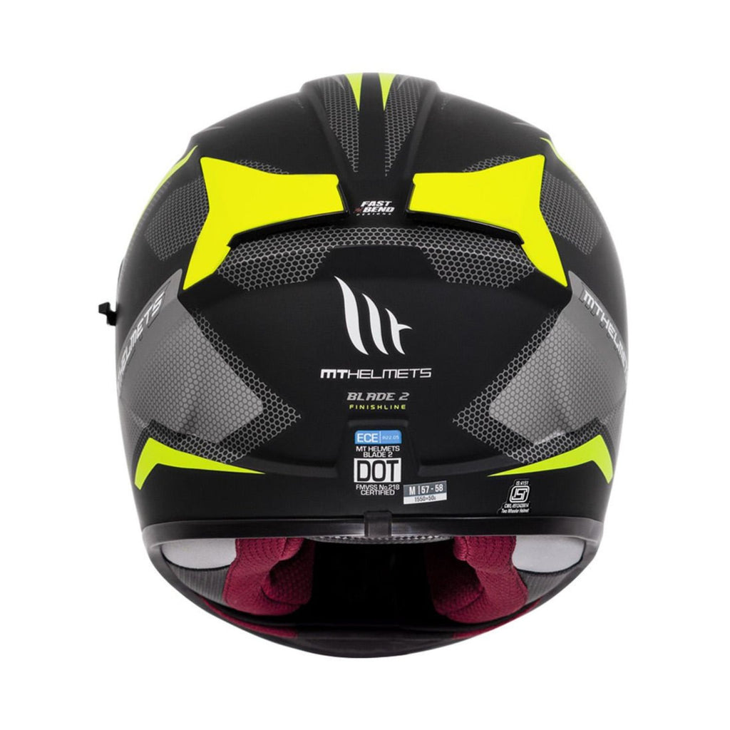 MT Blade2 SV Finishline Helmet (Matt FL Yellow)
