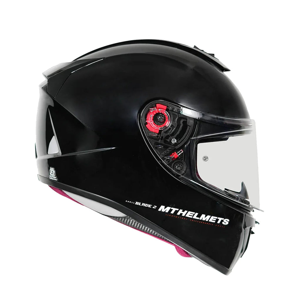 MT Blade 2 SV Solid A1 Gloss Black Helmet in black, view 2