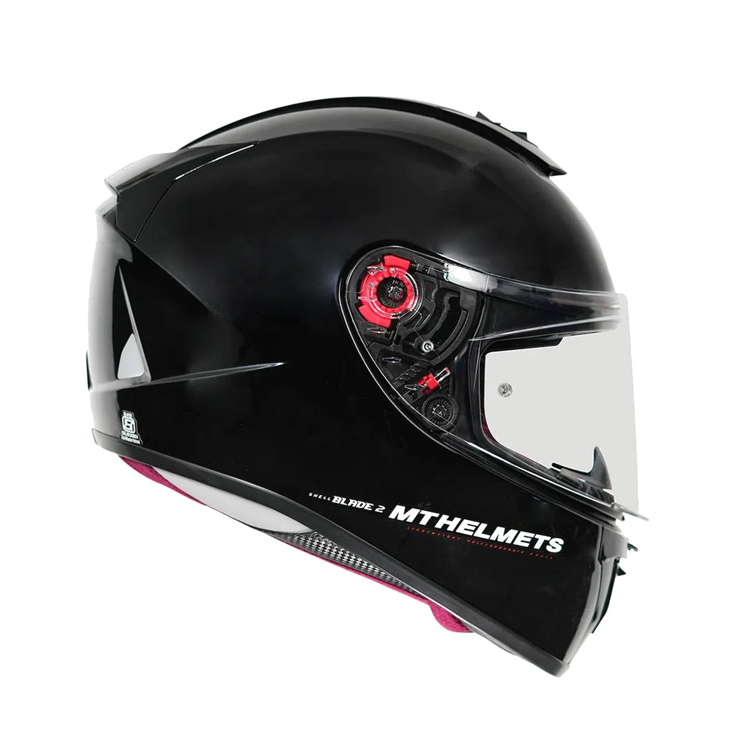 MT Blade 2 SV Solid A1 Gloss Black Helmet in black, view 2