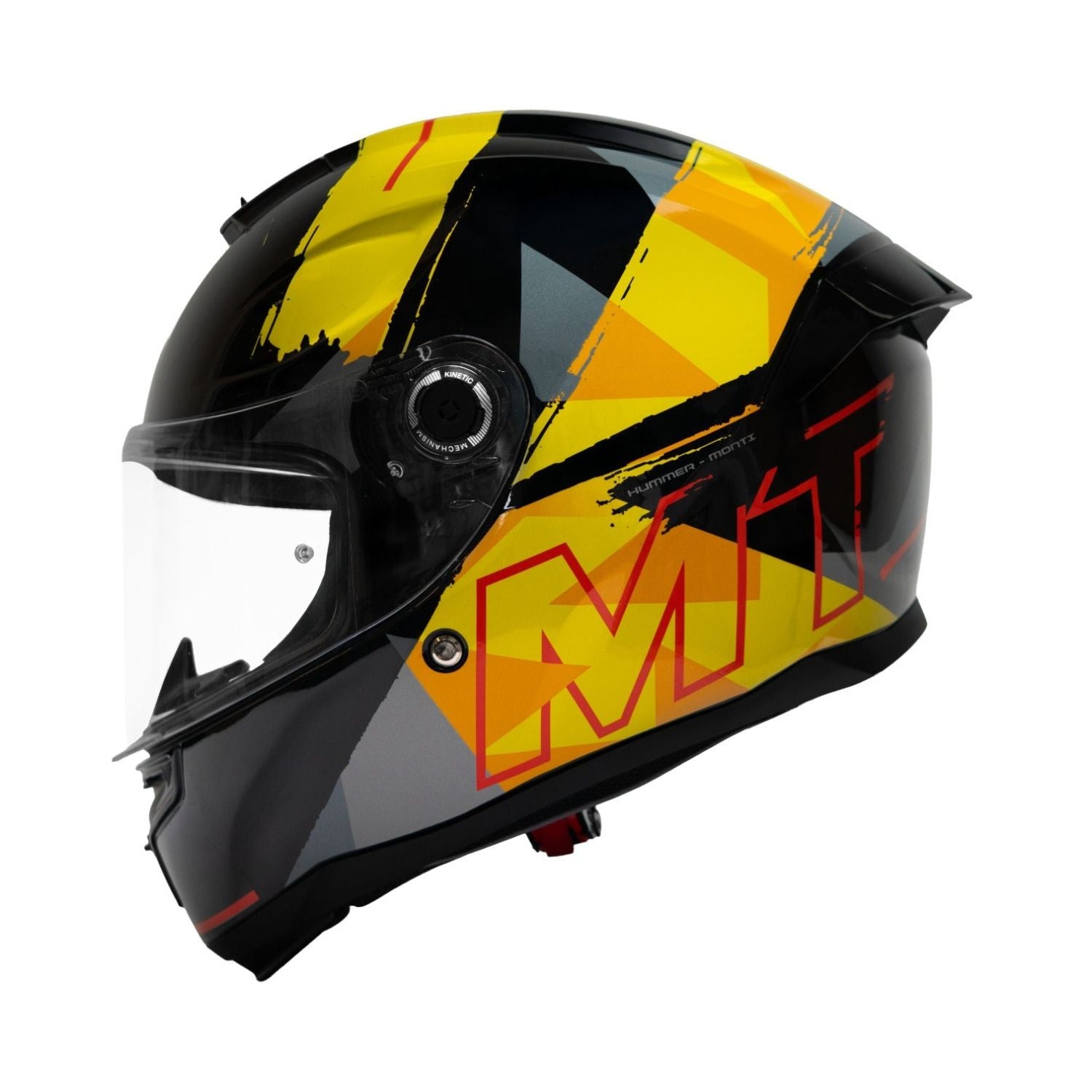 MT Hummer Monti B3 Helmet (Gloss Black Yellow)