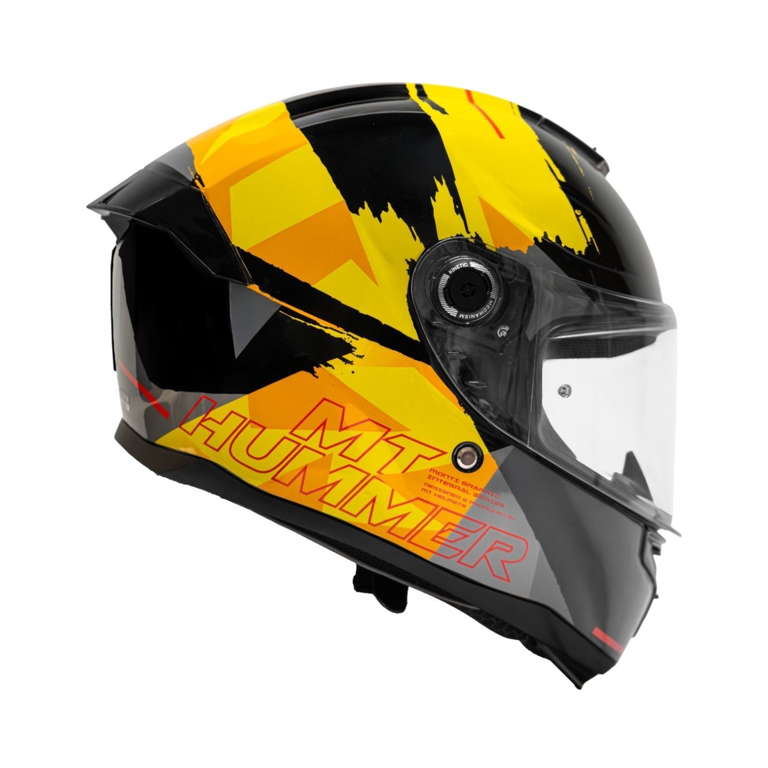 MT Hummer Monti B3 Helmet (Gloss Black Yellow)