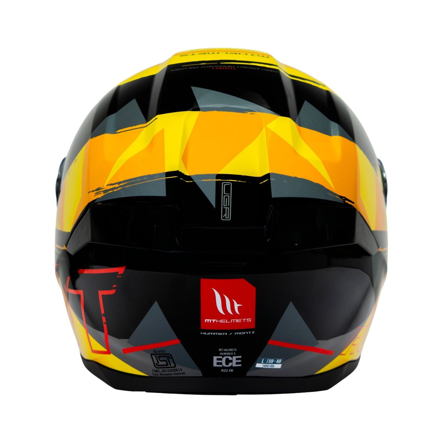 MT Hummer Monti B3 Helmet (Gloss Black Yellow)