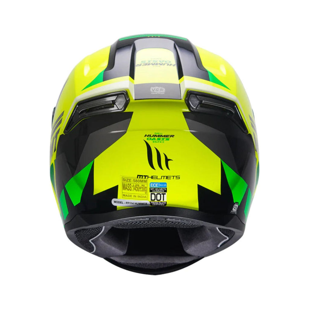 MT Hummer Oasis Helmet (Gloss Fl Yellow)