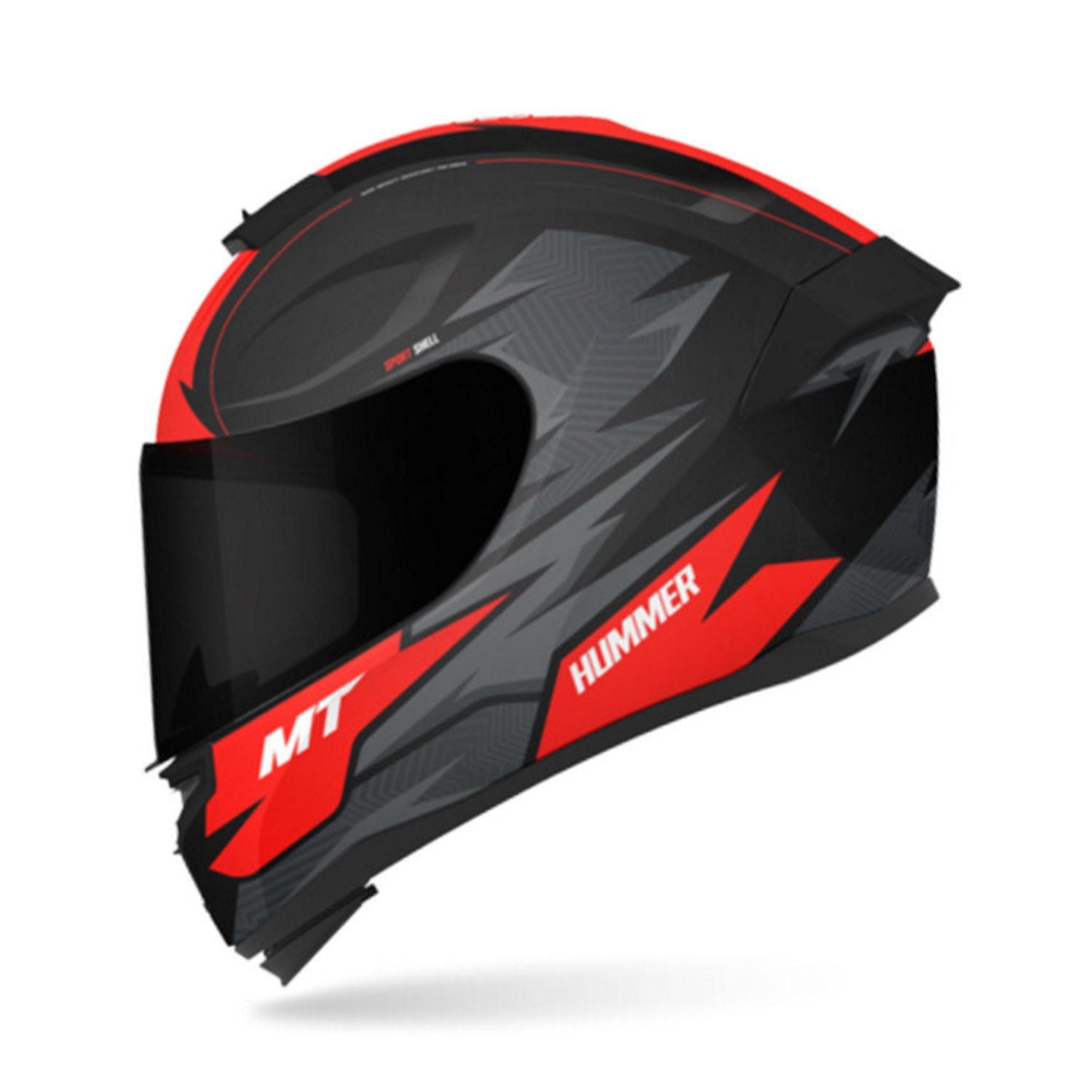 MT Hummer Shine B5 Helmet (Gloss Black Red)