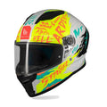 MT Stinger 2 Ardent A3 Gloss White Yellow Helmet in yellow, view 1