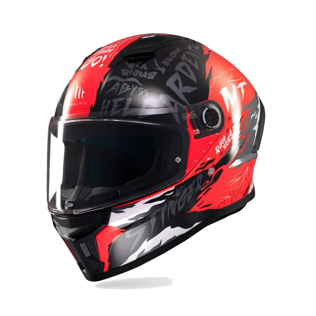 MT Stinger 2 Ardent C5 Gloss Red Black Helmet in red, view 1
