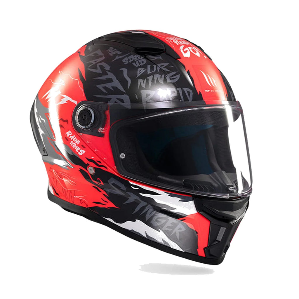 MT Stinger 2 Ardent C5 Gloss Red Black Helmet in red, view 2