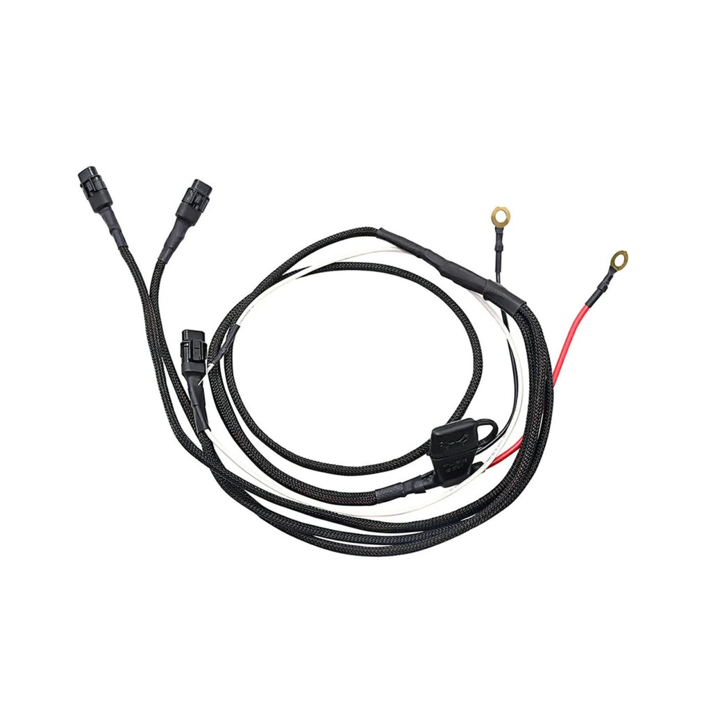 Wiring harness for dimmer switch with connectors and ring terminals
