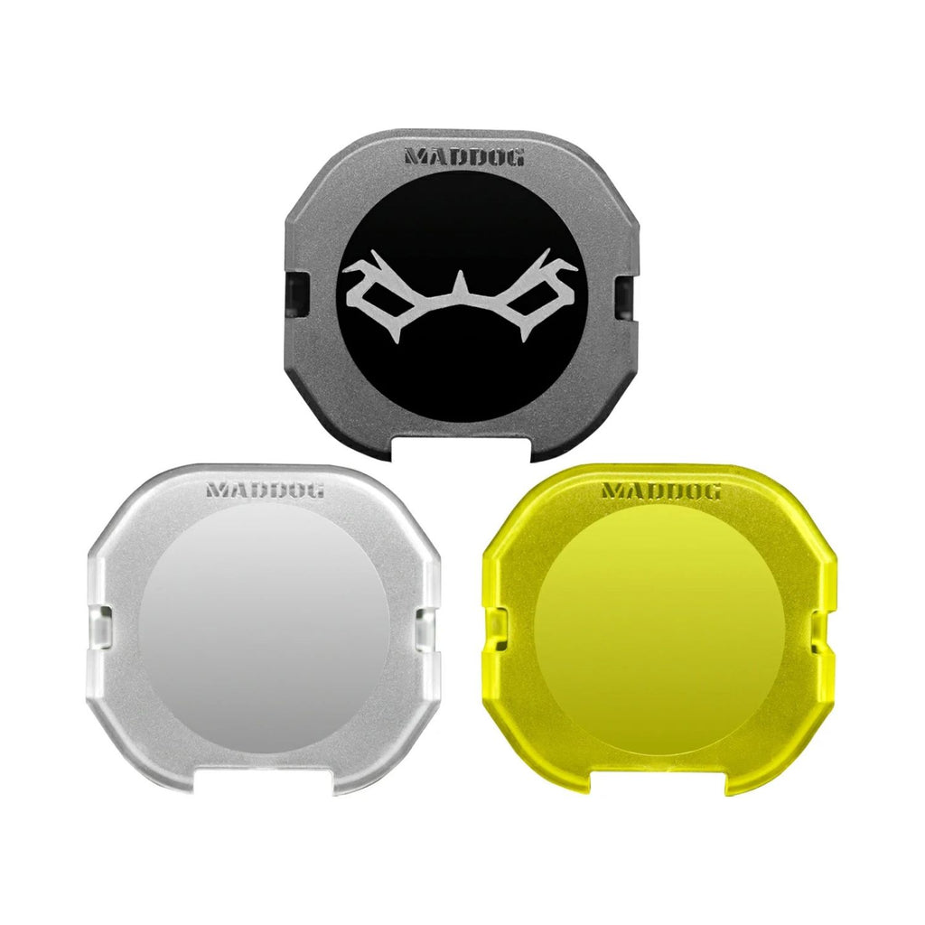 Maddog filters for Scout/Scout-X: black, silver and yellow disc inserts