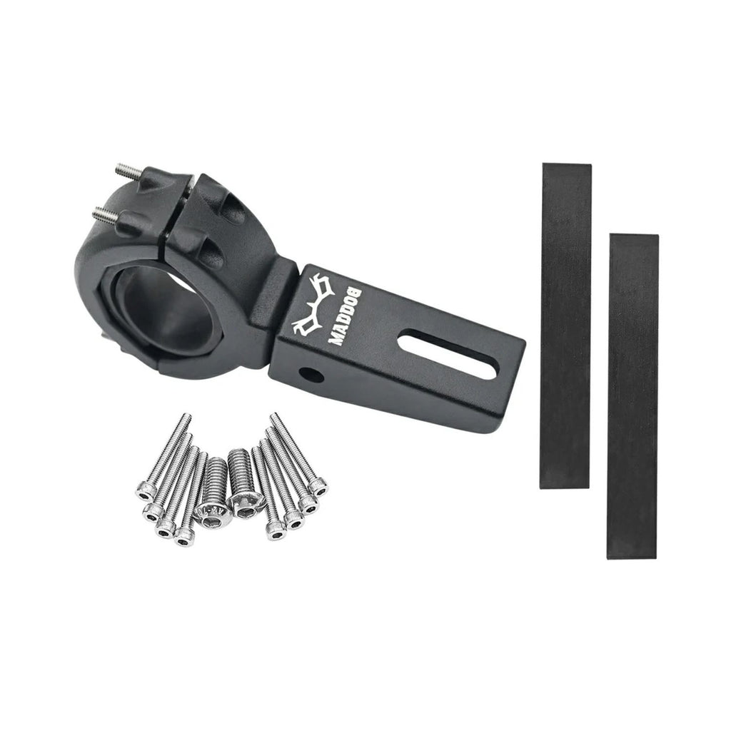Universal fork mount bracket, matte black, with clamp and screws