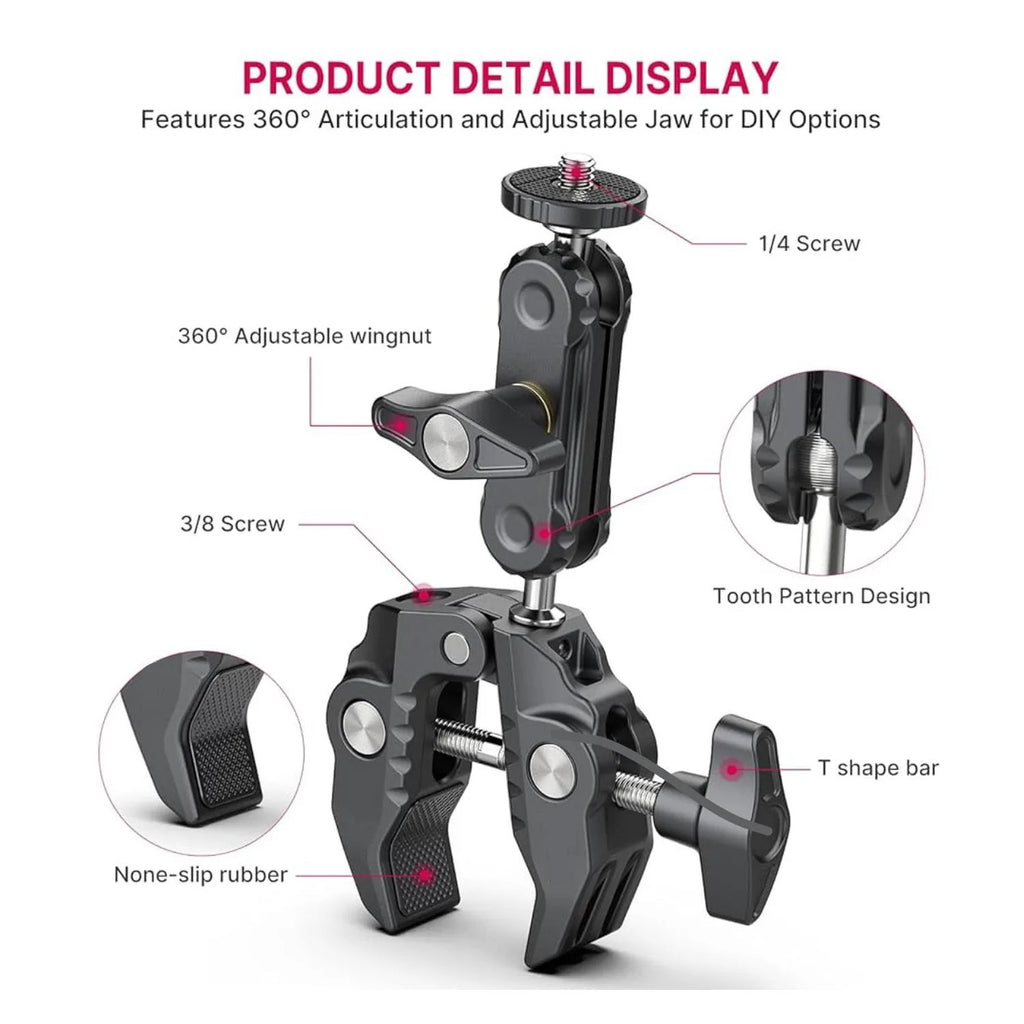Motovibe Cam Grip Action Camera Mount, view 4