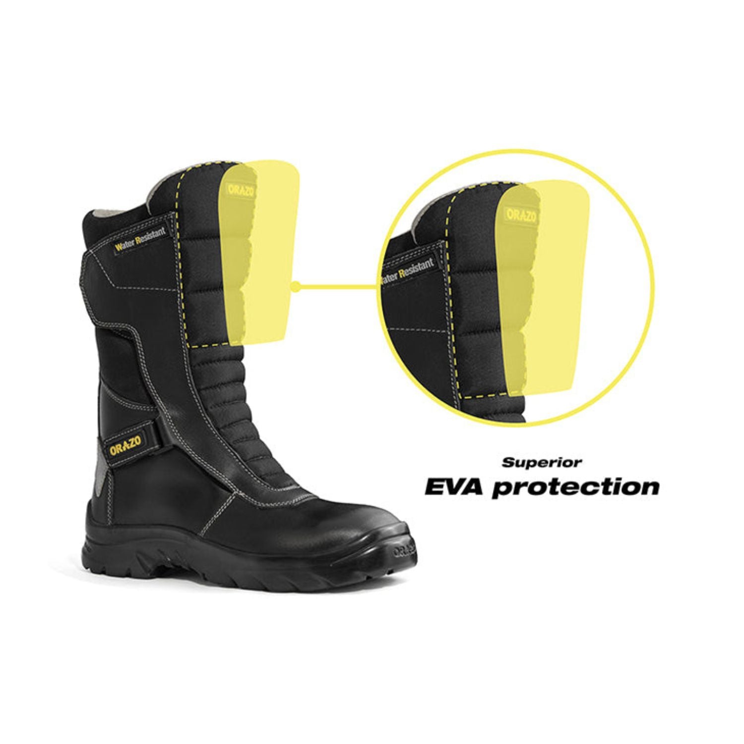 Riding boots with padded ankle shafts and stitched panels for protective cushioning