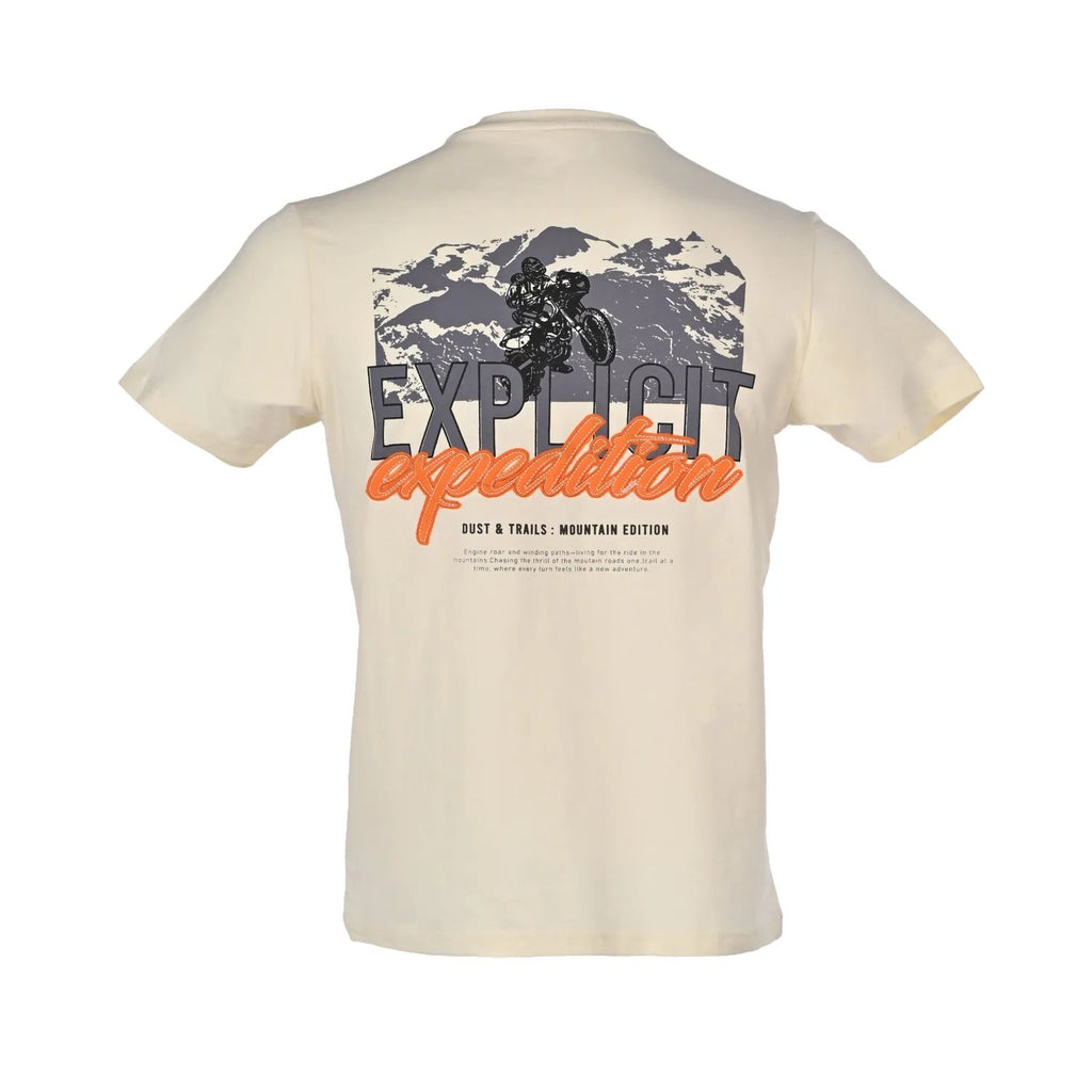 Reise Expedition t-shirt in cream, back view