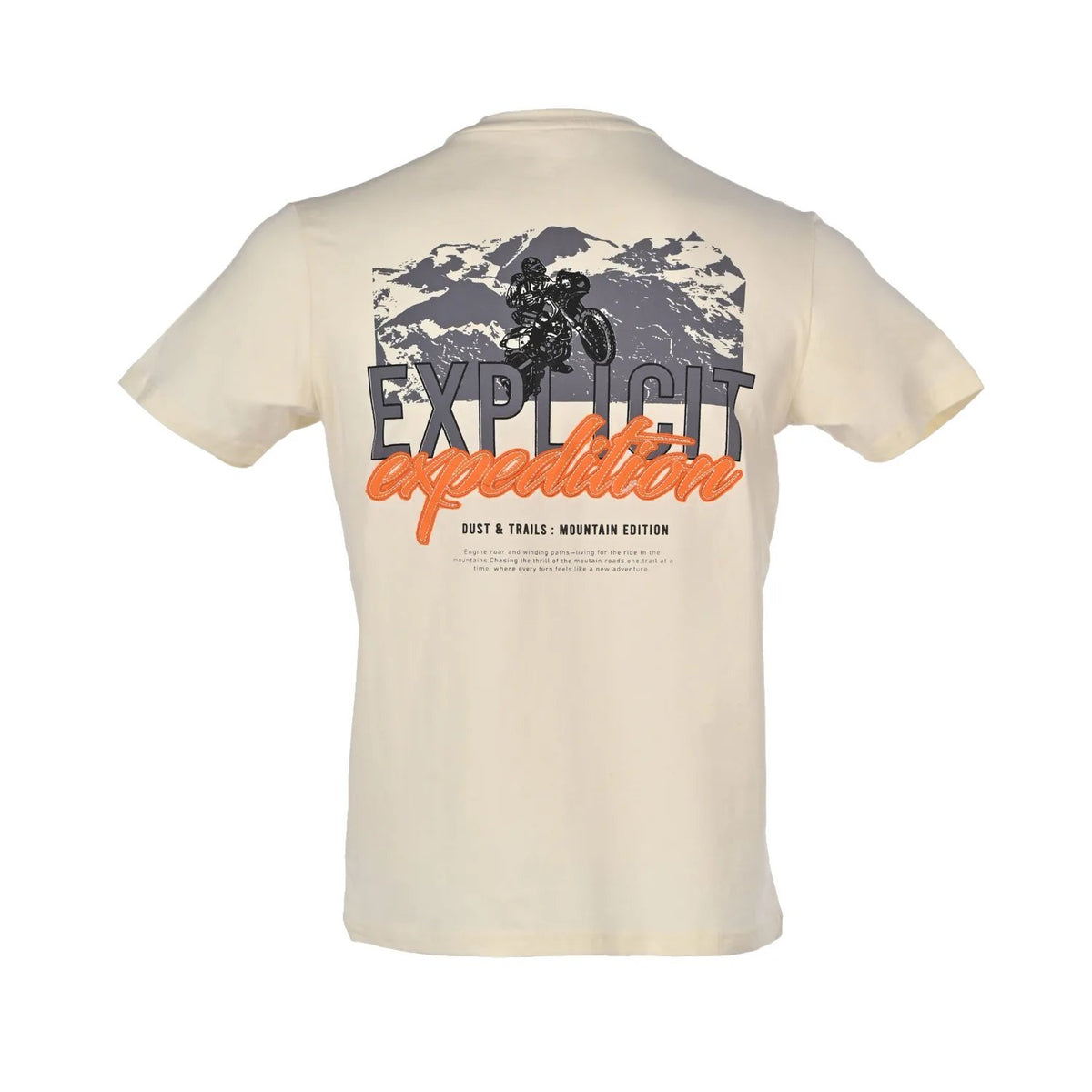 Reise Expedition t-shirt in cream, back view