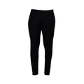 Black slim-fit leggings with elastic waistband and panel seams