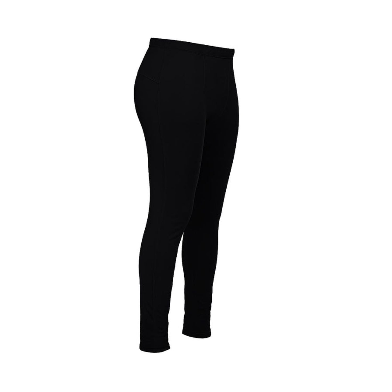 Black cropped leggings with straight legs and elastic waistband
