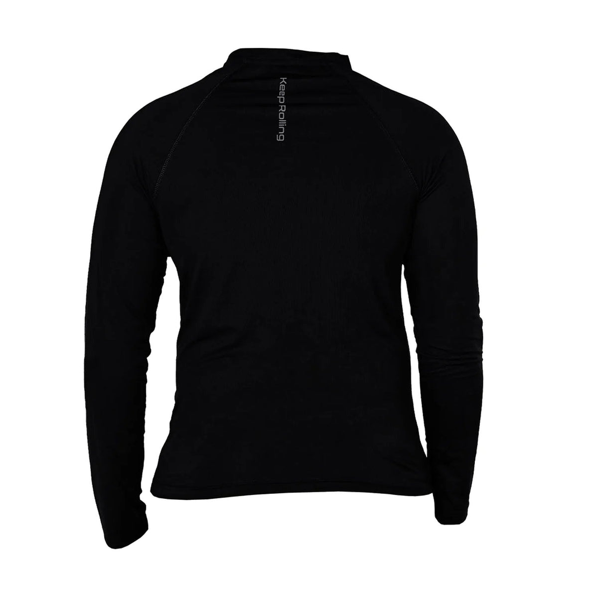 Reise Haut base layer top in black, back with reflective detail