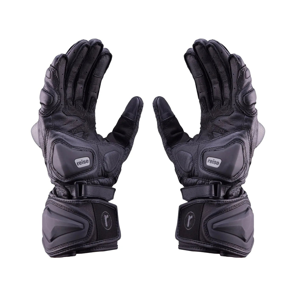 Reise Rhodes gloves in black, goat leather palm with TPU slider