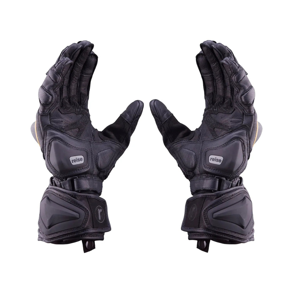 Reise Rhodes gloves in orange, goat leather palm with TPU slider