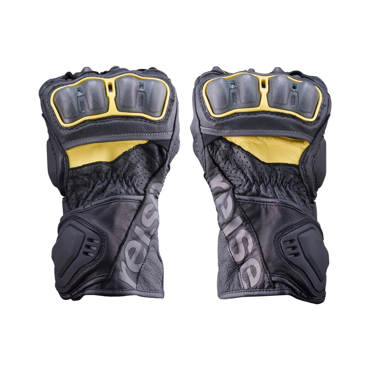 Reise Rhodes gloves in yellow, long gauntlet cuff and wrist closure