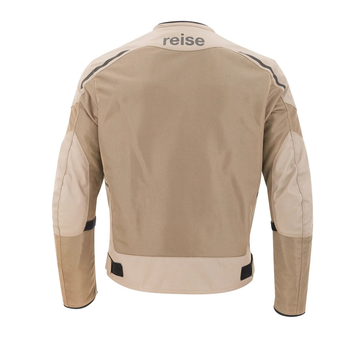 Reise Rizo jacket in sand, back view with reflective detailing