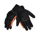 Reise Strada urban riding gloves in orange, top view showing TPR knuckle protectors