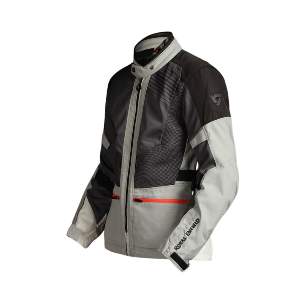 Grey Rev'It Sahara Air riding jacket, high collar, zip front, size L