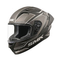 SMK Stellar Adox GRPS GL 512 helmet in dark gray/black with full-face visor