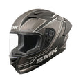 SMK Stellar Adox MA 266 helmet, glossy black full-face with white graphics