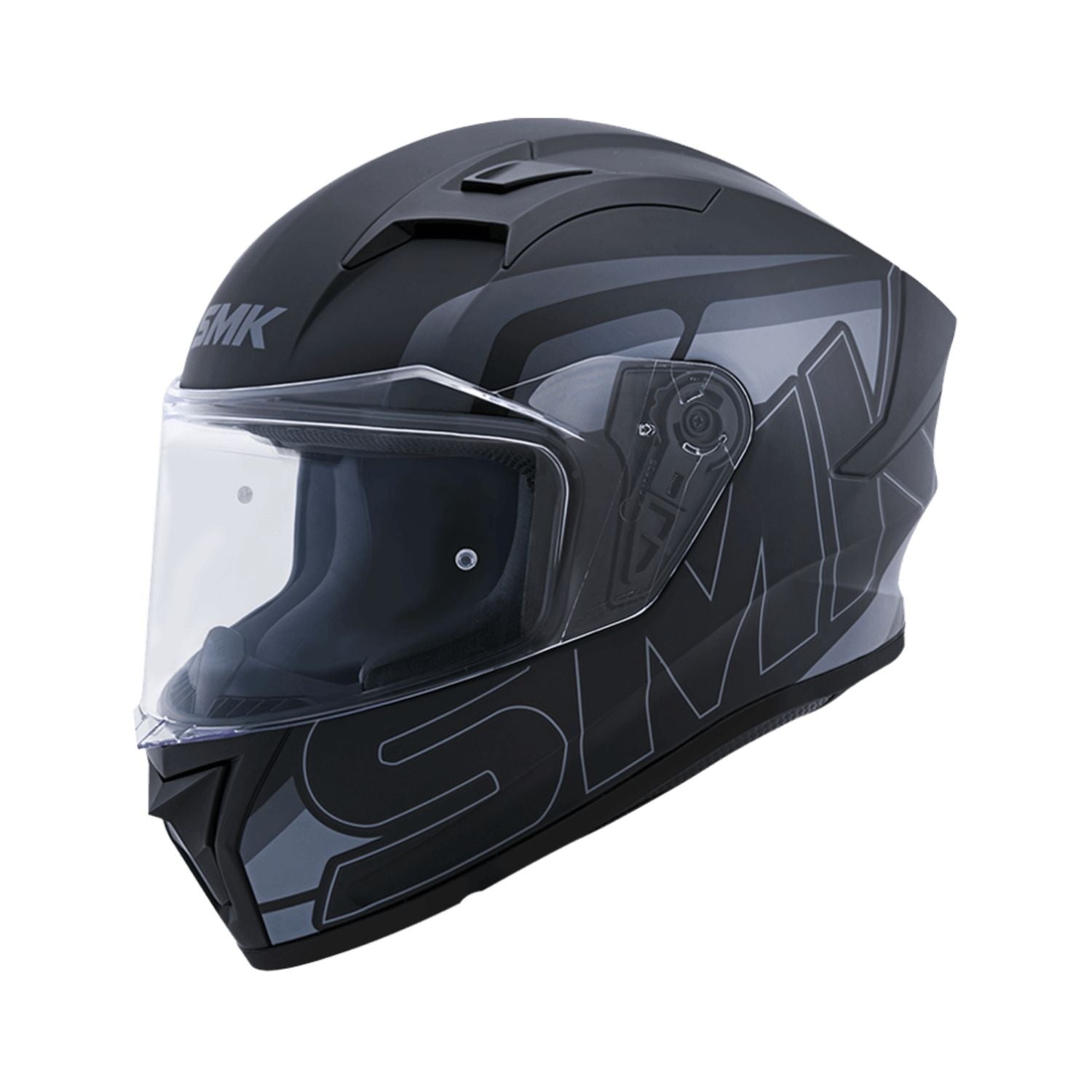 SMK Stellar sports stage MA 262 helmet, glossy black full-face with visor