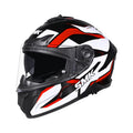 SMK Typhoon Azonix GL 213 Motorradhelm, schwarz-rot-weiß, Klappvisier
