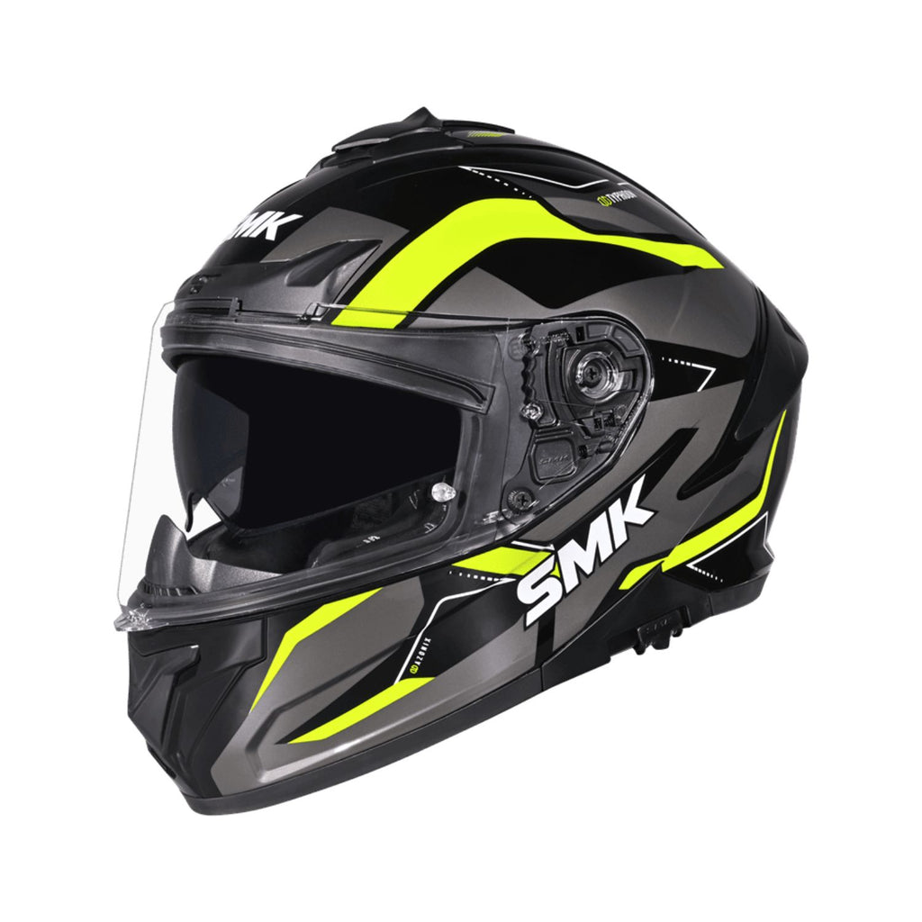 Typhoon Azonix GL 264 Klapphelm, schwarz mit Neon-Gelb und Klarsichtvisier