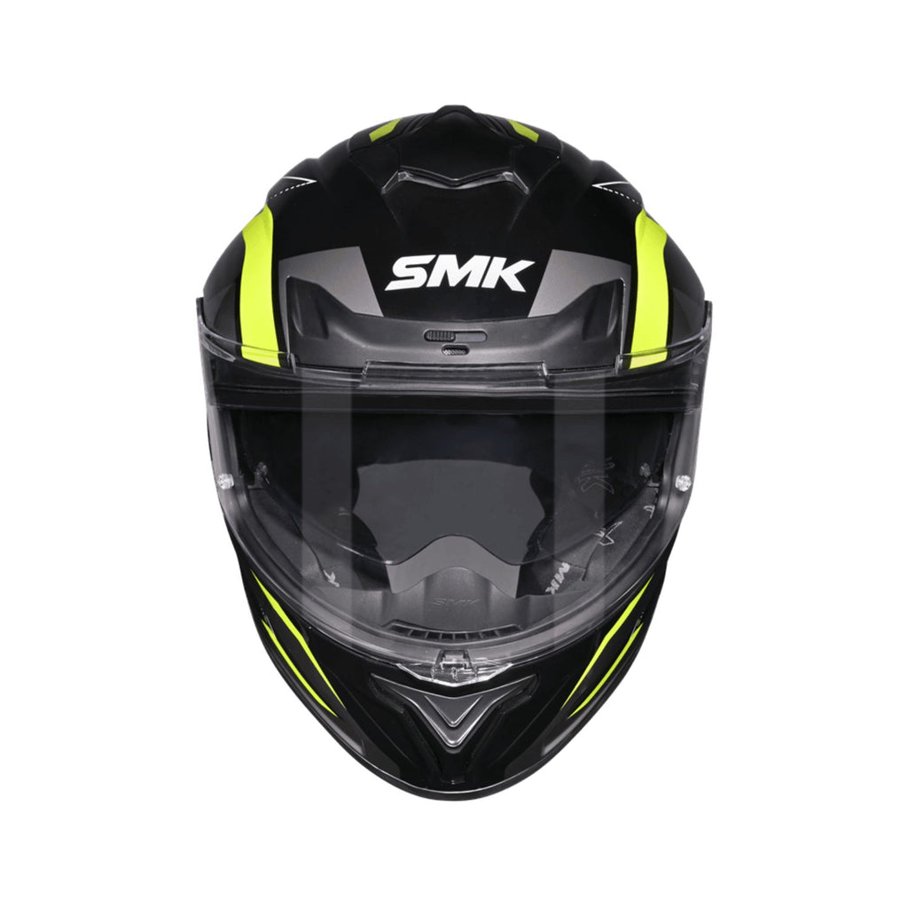 Typhoon Azonix GL 264 Helmfront, schwarzes Visier und Neon-Gelb Akzente