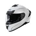 SMK Typhoon Dual Spoiler GL 100 full-face helmet, gloss white with black visor