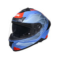 SMK Typhoon Mystic GL 551 helmet in blue with black full-face visor