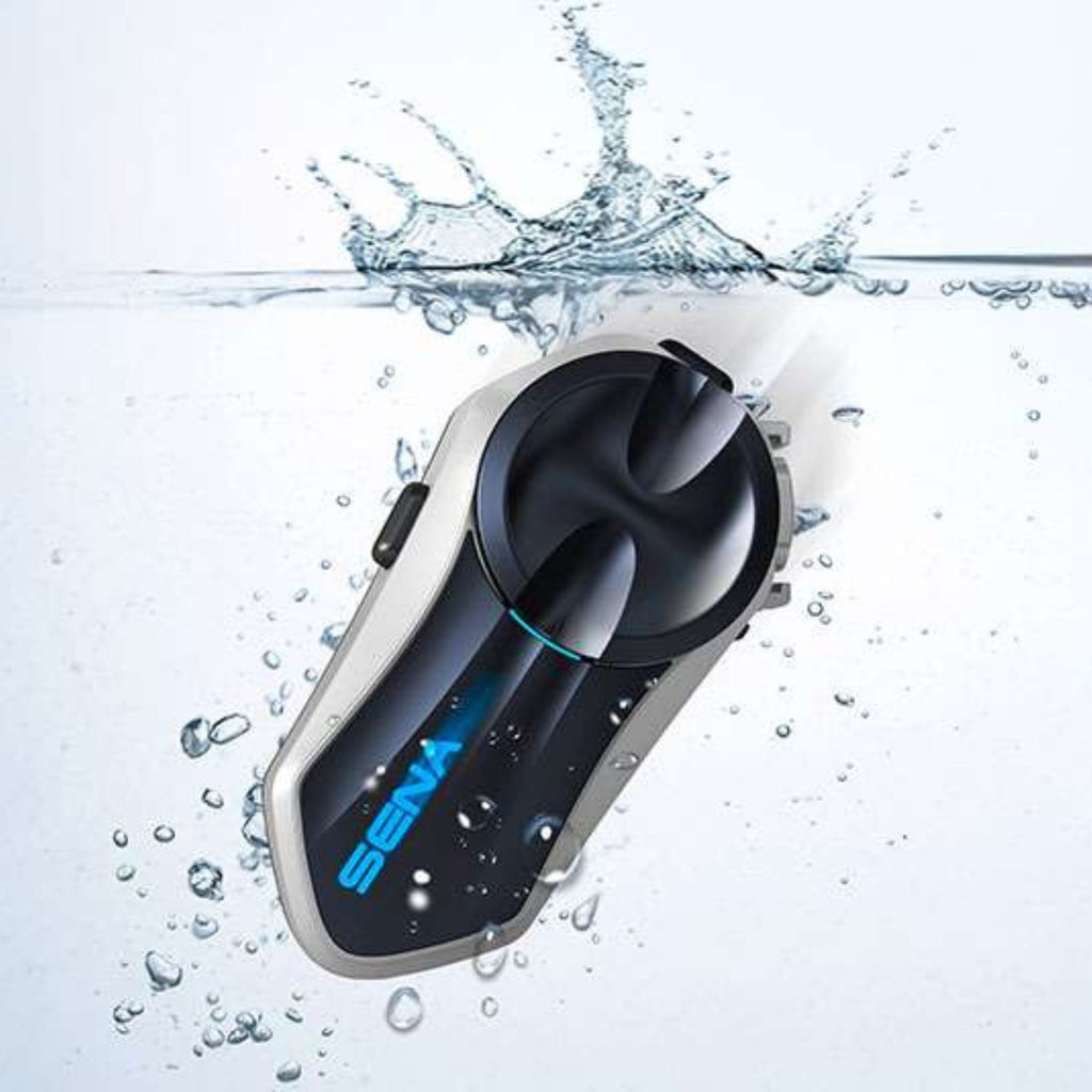 Sena B20 Bluetooth comms unit with splash-proof speaker housing in dark gray