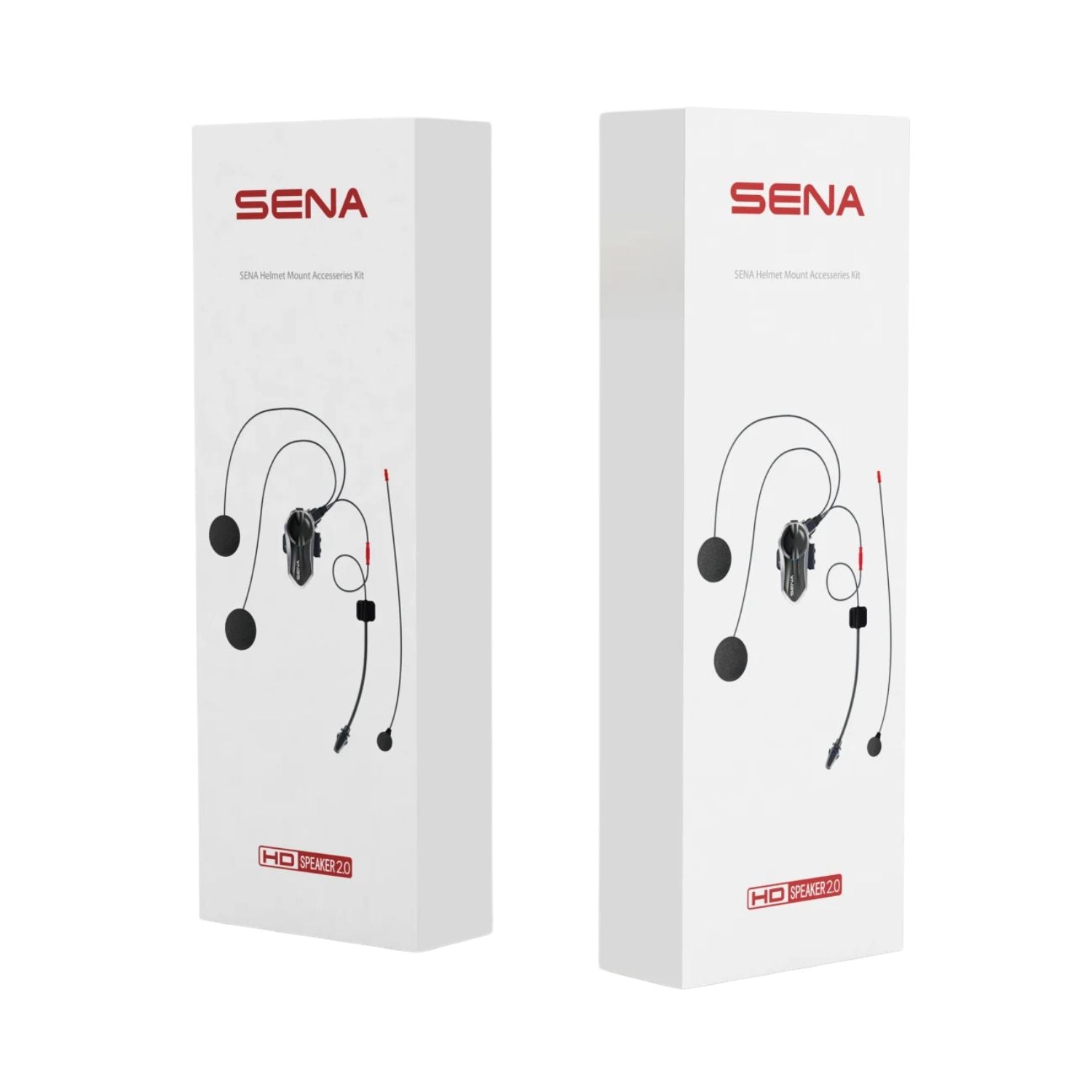 Sena B20 Helmklammer-Set: Zubehörkit-Verpackung mit Audio- und Mikrofonteilen