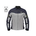 Thrift Mesh Jacket in blue and silver, view 1