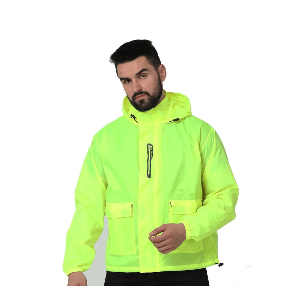 Solace RainPro V3.0 jacket in neon, front view
