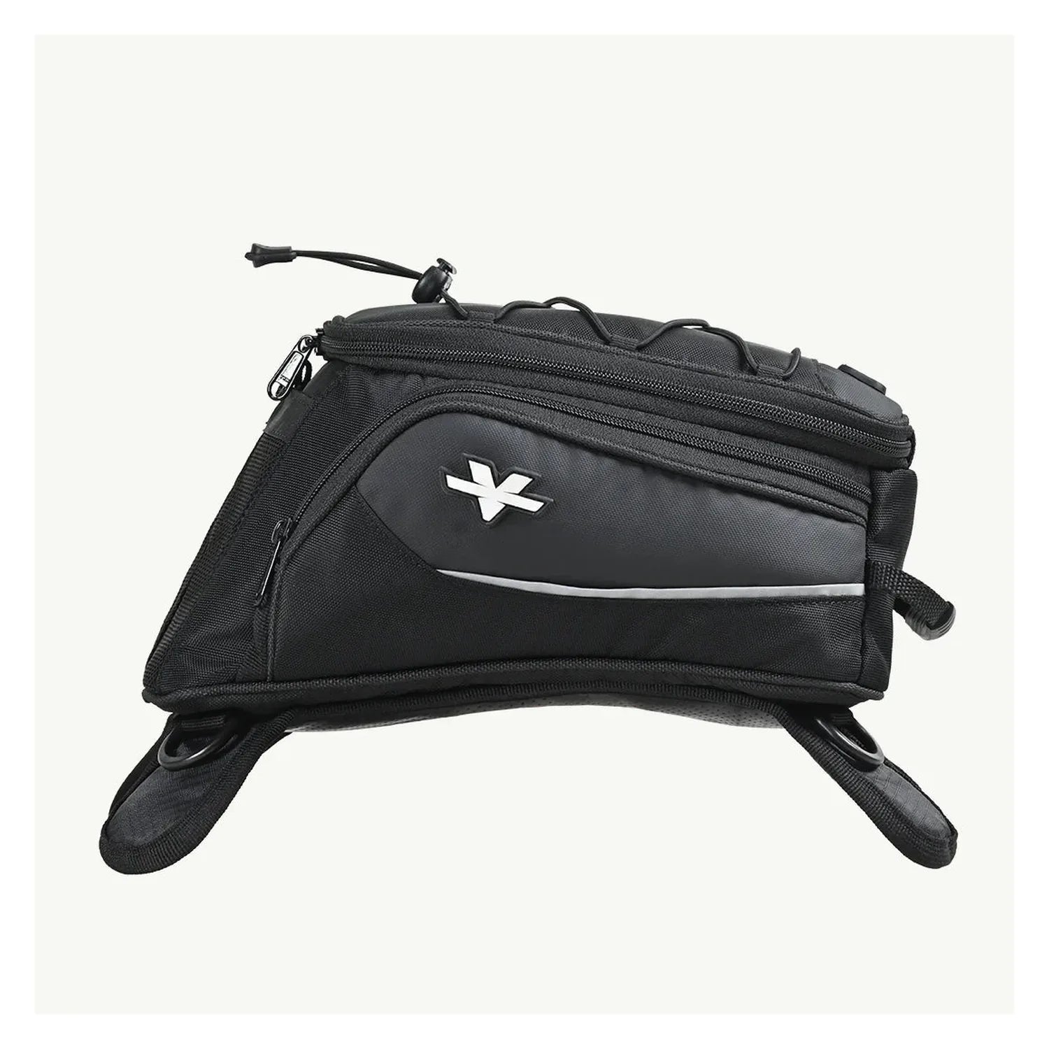 Viaterra Ace tank bag pocket and zip detail