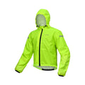 Viaterra B100 waterproof motorcycle rain jacket in fluorescent green