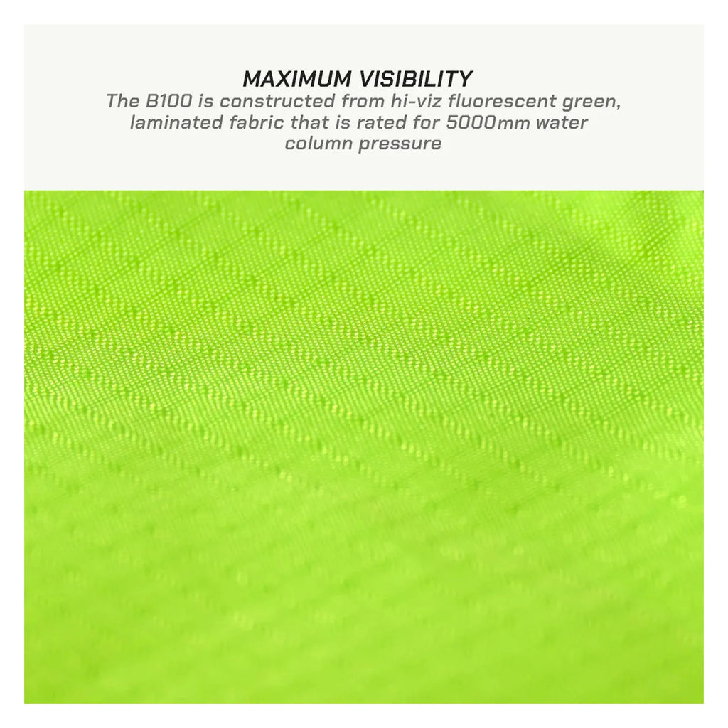 Viaterra B100 rain jacket cuff and closure detail