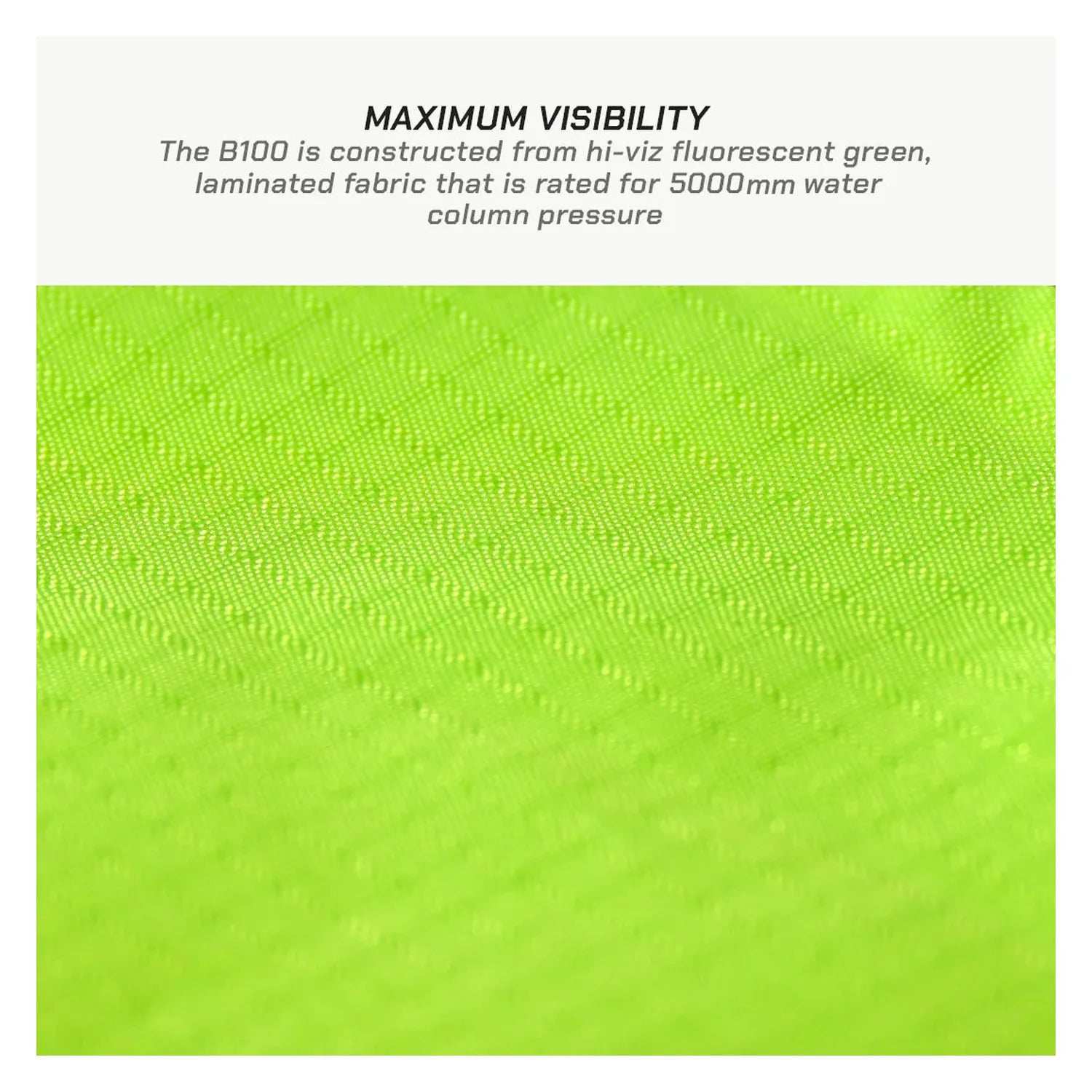 Viaterra B100 rain jacket cuff and closure detail